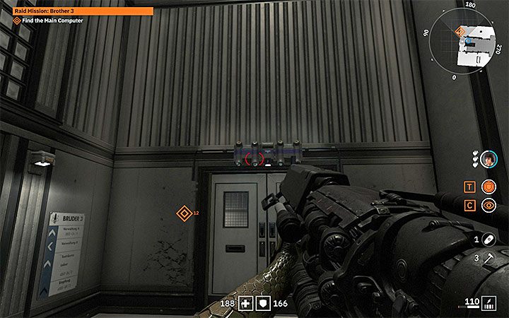Po znalezieniu się w lobby łatwo można unikać walk, gdyż jest to rozległa lokacja, w której nie przebywa (przynajmniej początkowo) zbyt wielu wrogów - Raid Mission: Brother 3 | Solucja Wolfenstein Youngblood - Wolfenstein: Youngblood - poradnik do gry