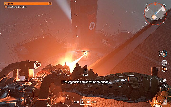Do drugiej fazy tego pojedynku awansujesz po tym jak plecak odrzutowy Lothara zostanie zniszczonny w wyniku czego boss zaliczy twarde lądowanie - Raid Mission Lab X | Solucja Wolfenstein Youngblood - Wolfenstein: Youngblood - poradnik do gry
