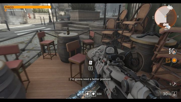 Gazetę znajdziesz przed wejściem do budynku, na stoliku koło restauracji - Brat 1 | Sekrety w Wolfenstein Youngblood - Wolfenstein: Youngblood - poradnik do gry