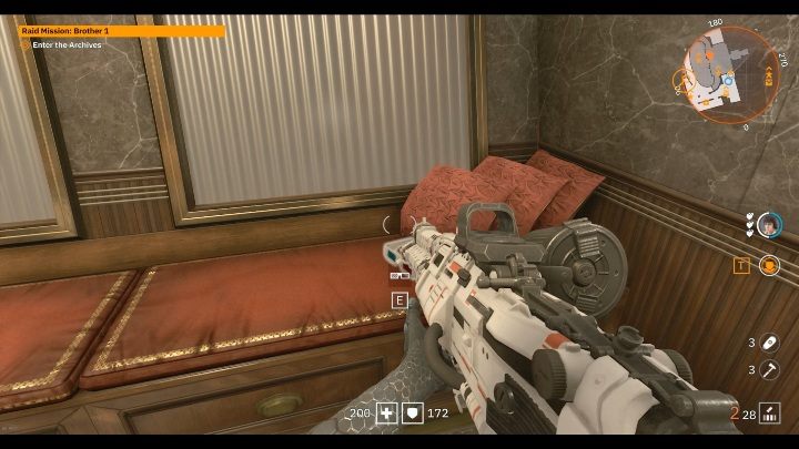 Na czerwonej kanapie w budynku leżą okulary 3D - Brat 1 | Sekrety w Wolfenstein Youngblood - Wolfenstein: Youngblood - poradnik do gry
