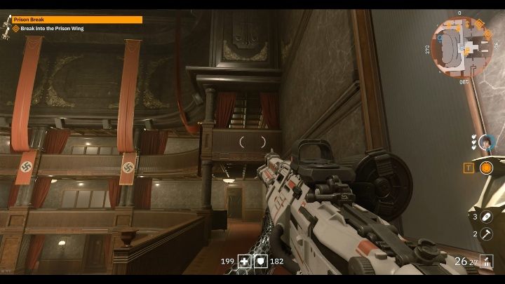 Aby zdobyć okulary musisz dostać się na wyższy poziom widowni - Brat 1 | Sekrety w Wolfenstein Youngblood - Wolfenstein: Youngblood - poradnik do gry