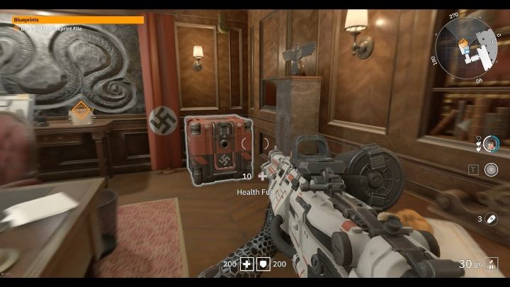 Czerwoną skrzynię znajdziesz w prywatnym gabinecie, w lewym rogu pokoju - Brat 1 | Sekrety w Wolfenstein Youngblood - Wolfenstein: Youngblood - poradnik do gry