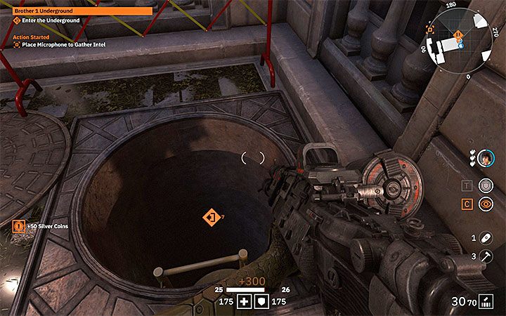 Dla przypomnienia zejście do kanałów znajduje się na dziedzińcu szpitala w dzielnicy Little Berlin - Brother 1 Underground | Misje poboczne w Wolfenstein Youngblood - Wolfenstein: Youngblood - poradnik do gry