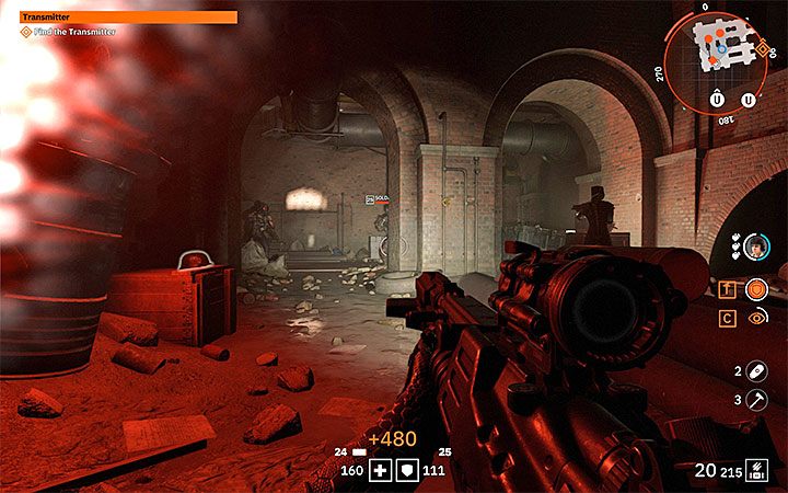 W kanałach jest bardzo ciemno i w rezultacie trzeba często pomagać sobie latarką - Transmitter | Misje poboczne w Wolfenstein Youngblood - Wolfenstein: Youngblood - poradnik do gry