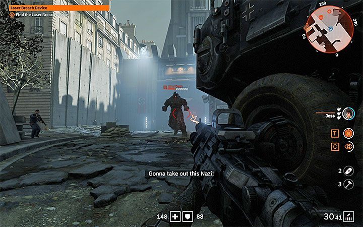 Kto zleca misję: Porozmawiaj z Jemmą Atwood w kryjówce w katakumbach - Laser Breach Device | Misje poboczne w Wolfenstein Youngblood - Wolfenstein: Youngblood - poradnik do gry