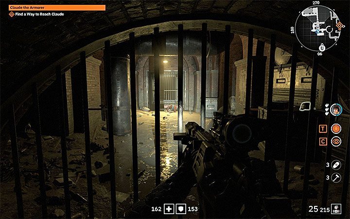 W podziemiach jest bardzo ciemno i w rezultacie trzeba często pomagać sobie latarką - Claude the Armourer | Misje poboczne w Wolfenstein Youngblood - Wolfenstein: Youngblood - poradnik do gry