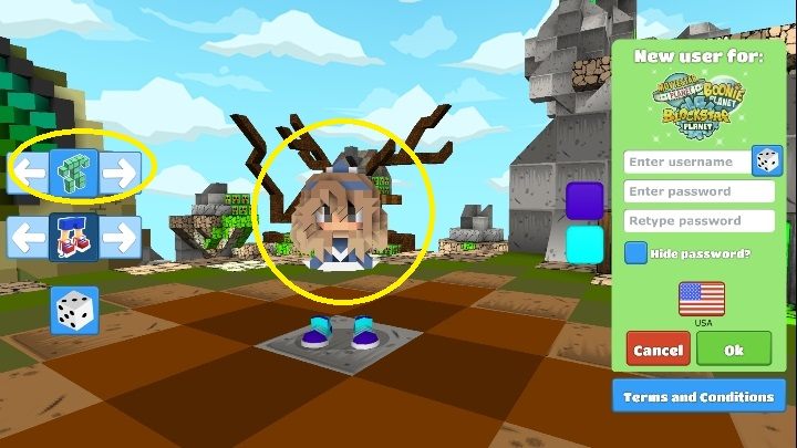 Na początku wybierz głowę i ciało swojego bohatera - Krok 2 - stworzenie postaci w BlockStarPlanet - BlockStarPlanet - poradnik do gry