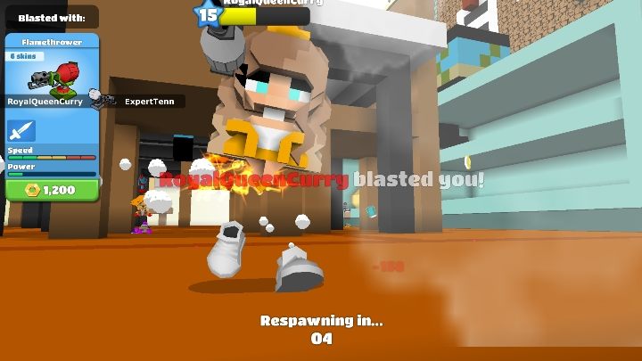 Jeżeli sam zostaniesz wyeliminowany do walki wkroczysz po 5 sekundach - Krok 4 - broń i bitwa (tryb battle) w BlockStarPlanet - BlockStarPlanet - poradnik do gry