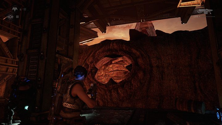 W trakcie walki z odnóżami Krakena musisz strzelać w jego wrażliwe punkty, a mianowicie otwory z błoną - Akt 3 Rozdział 4 - Jeden mały krok | Solucja Gears 5 - Gears 5 - poradnik do gry