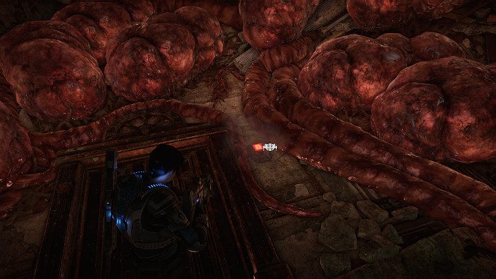 Na ziemi znajduje się przycisk - Akt 4 Rozdział 1 - Front Domowy | Solucja Gears 5 - Gears 5 - poradnik do gry