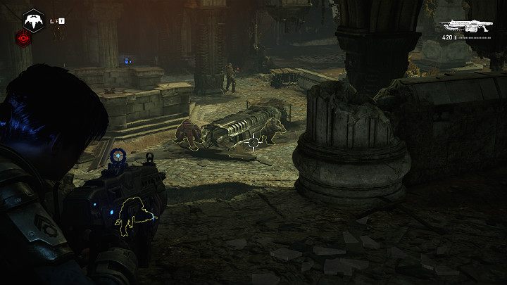 Za drzwiami czeka na Ciebie dość liczny oddział nieprzyjaciela - Akt 4 Rozdział 1 - Front Domowy | Solucja Gears 5 - Gears 5 - poradnik do gry