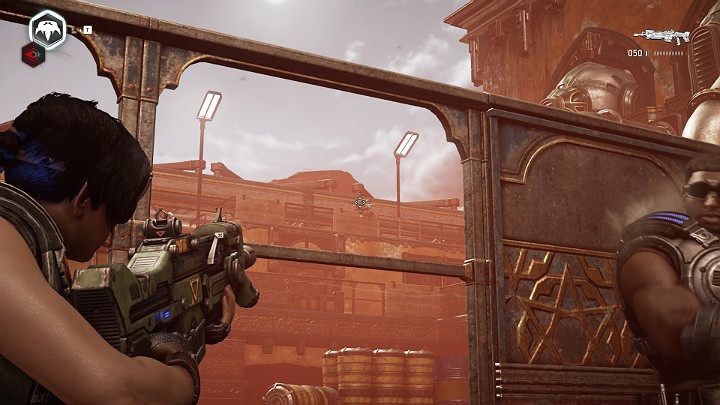 Gdy tylko przejdziesz przez bramy wodociągów zostaniesz zaatakowany przez oddział nieprzyjaciela - Akt 3 Rozdział 3 - Może wymagać złożenia | Solucja Gears 5 - Gears 5 - poradnik do gry