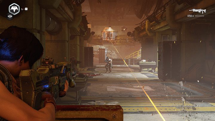 Idąc dalej przez ośrodek napotkasz duży oddział nieprzyjaciela - Akt 3 Rozdział 3 - Może wymagać złożenia | Solucja Gears 5 - Gears 5 - poradnik do gry