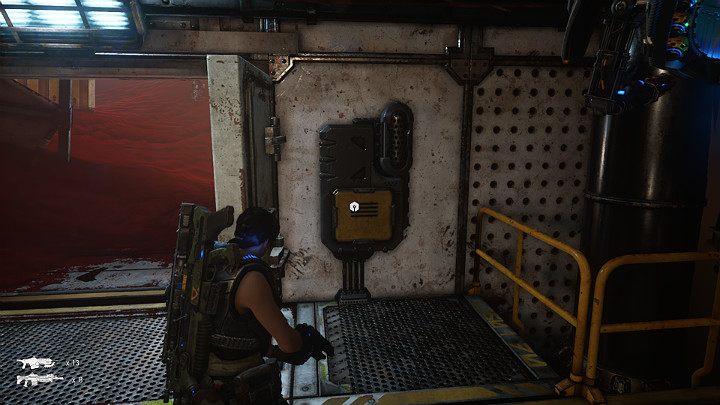 Po prawej stronie znajdują się zamknięte drzwi - Akt 3 Rozdział 3 - Może wymagać złożenia | Solucja Gears 5 - Gears 5 - poradnik do gry