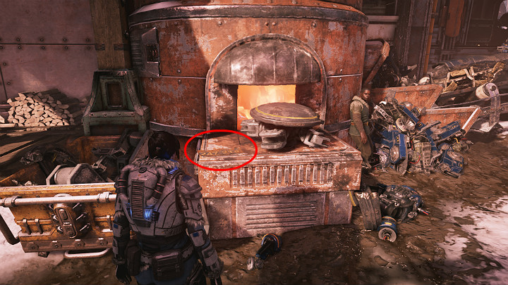 Kolejną znajdźkę możesz zebrać w trakcie spaceru przez osadę - Akt 2 Rozdział 1 - Rekrutacja | Przedmioty kolekcjonerskie w Gears 5 - Gears 5 - poradnik do gry