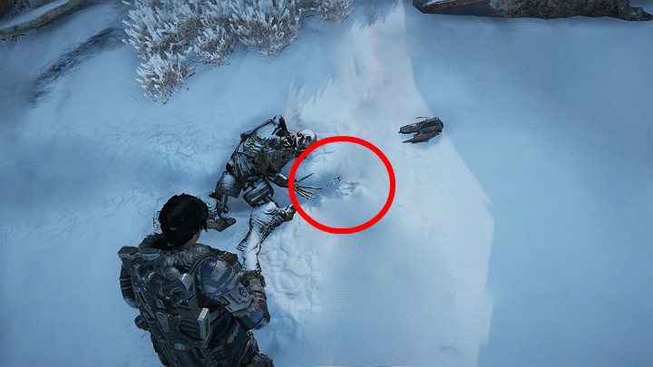 Przy drugiej kupie metalowego złomu znajdziesz kolejny przedmiot kolekcjonerski - Akt 2 Rozdział 2 - Zew natury | Przedmioty kolekcjonerskie w Gears 5 - Gears 5 - poradnik do gry