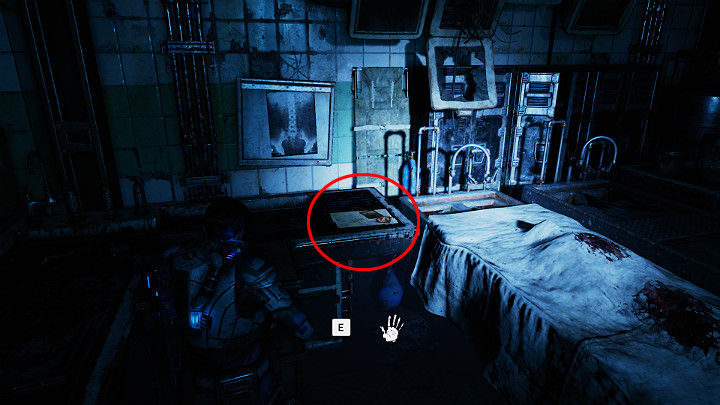 Po wejściu do pierwszej Sali operacyjnej przejdź na lewą stronę pomieszczenia - Akt 2 Rozdział 3 - ...tym mniej polanek | Przedmioty kolekcjonerskie w Gears 5 - Gears 5 - poradnik do gry