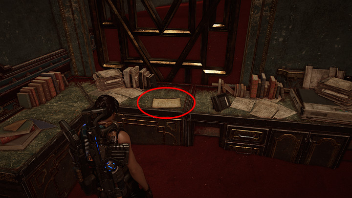 Przejdź przez bramki bezpieczeństwa, a nnastępnie skręć w prawo i idź przed siebie dopóki nie wejdziesz do pomieszczenia z komputerami - Akt 3 Rozdział 1 - Wielka szansa | Przedmioty kolekcjonerskie w Gears 5 - Gears 5 - poradnik do gry