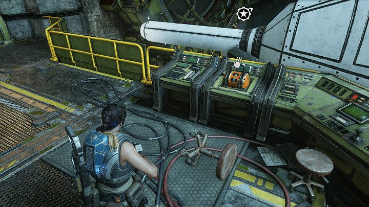 Podejdź do konsoli i otwórz drzwi hangaru - Akt 3 Rozdział 2 - Rakietowy plan | Przedmioty kolekcjonerskie w Gears 5 - Gears 5 - poradnik do gry