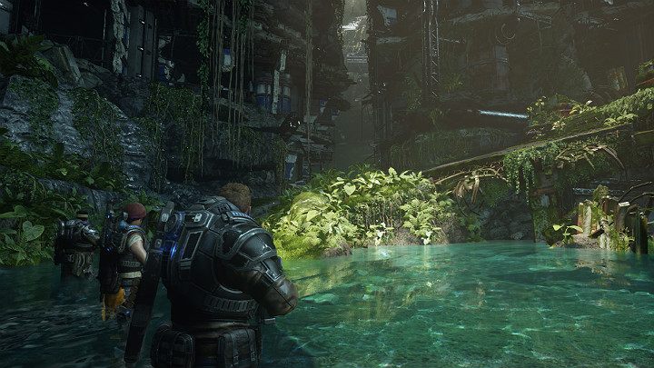 Drużyna Delta wraca na gruzy Azury w poszukiwaniu prototypu wczesnej wersji Młota Świtu - Akt 1 Rozdział 1 - Strzał w ciemno | Solucja Gears 5 - Gears 5 - poradnik do gry