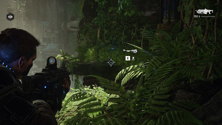 Na małej skalnej półce po prawej stronie znajdziesz kilka przedmiotów do których nie będziesz mógł się dostać - Akt 1 Rozdział 1 - Strzał w ciemno | Solucja Gears 5 - Gears 5 - poradnik do gry