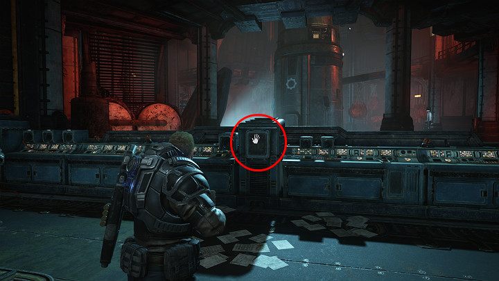 Podejdź do konsoli i odsłoń port interfejsu, aby Dave mógł się do niego podłączyć i uruchomić rakietę - Akt 1 Rozdział 1 - Strzał w ciemno | Solucja Gears 5 - Gears 5 - poradnik do gry