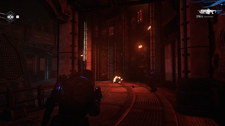 Wejdź na drabinę i użyj panelu kontrolnego w celu otwarcia włazu rakietowego - Akt 1 Rozdział 1 - Strzał w ciemno | Solucja Gears 5 - Gears 5 - poradnik do gry