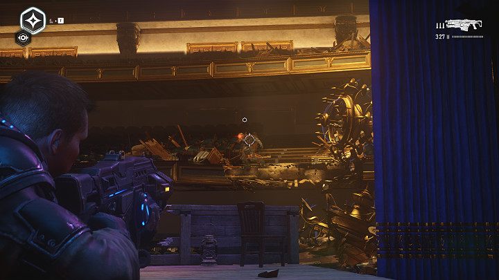 Po walce z kulawym przeciwnikiem będziesz musiał odeprzeć atak szturmujących mechów samobójców - Akt 1 Rozdział 4 - Nadchodzi zmiana | Solucja Gears 5 - Gears 5 - poradnik do gry