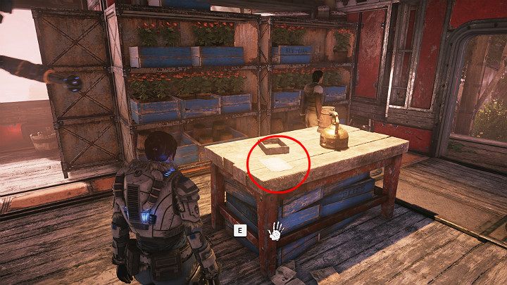 Pomieszczenie z sadzonkami kryje w sobie jeden z przedmiotów kolekcjonerskich - Notatka dla szefa - Akt 2 Rozdział 1 - Rekrutacja | Solucja Gears 5 - Gears 5 - poradnik do gry