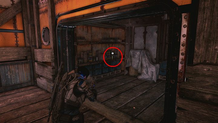 W składzie z zapasami po lewej stronie znajdziesz jeszcze jeden komponent - Akt 2 Rozdział 1 - Rekrutacja | Solucja Gears 5 - Gears 5 - poradnik do gry