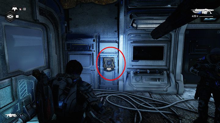 Skręć w prawo obok drzewa, aż dojdziesz do pomieszczenia z panelem kontrolny - Akt 2 Rozdział 2 - Zew natury | Solucja Gears 5 - Gears 5 - poradnik do gry