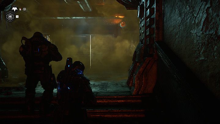 Na samej górze znajdują się drzwi wyjściowe - Akt 2 Rozdział 3 - ...tym mniej polanek | Solucja Gears 5 - Gears 5 - poradnik do gry