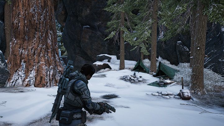 Kait i Del ruszają do wież komunikacyjnych, aby zlokalizować źródło przekazu radiowego z gór Kadar - Akt 2 Rozdział 4 - Źródło wszystkiego | Solucja Gears 5 - Gears 5 - poradnik do gry