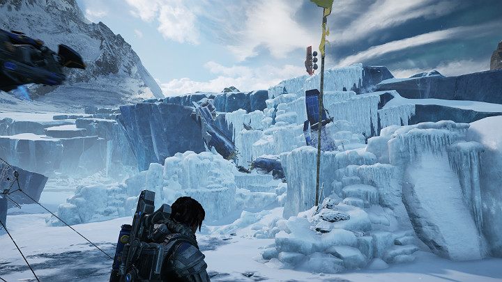 Po drodze przez lodowiec warto zahaczyć o miejsce katastrofy Kondora - Akt 2 Rozdział 4 - Źródło wszystkiego | Solucja Gears 5 - Gears 5 - poradnik do gry