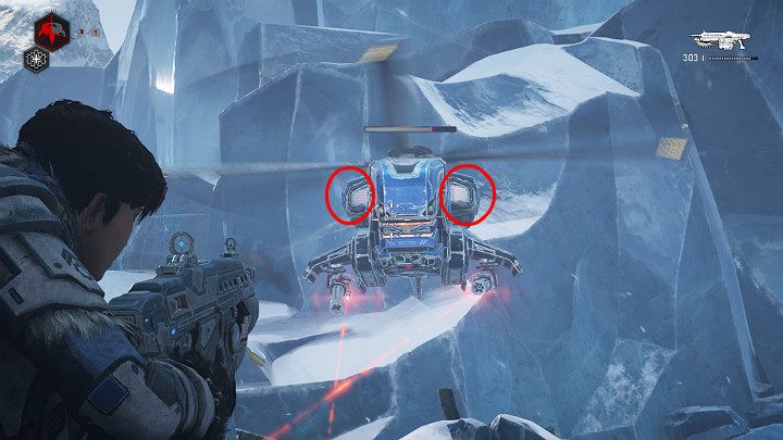 W trakcie walki z helikopterem celuj w silniki - w taki sposób najszybciej go wykończysz - Akt 2 Rozdział 4 - Źródło wszystkiego | Solucja Gears 5 - Gears 5 - poradnik do gry