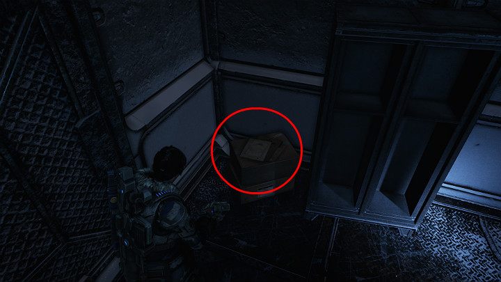 W rogu pomieszczenia znajdziesz przedmiot kolekcjonerski - Ogólnik bezpieczeństwa - Akt 2 Rozdział 4 - Źródło wszystkiego | Solucja Gears 5 - Gears 5 - poradnik do gry