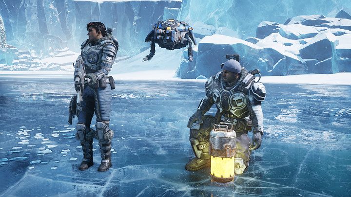 Podejdź do miejsca wskazanego na mapie i stwórz sobie zejście na dół - Akt 2 Rozdział 4 - Źródło wszystkiego | Solucja Gears 5 - Gears 5 - poradnik do gry