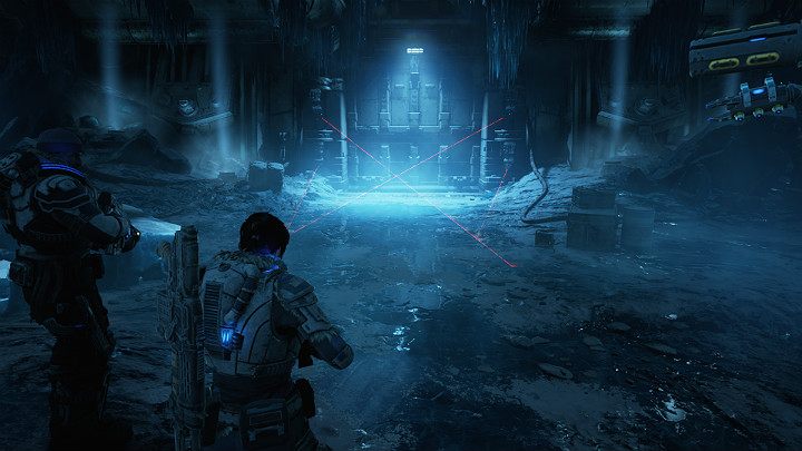 Kait i Del ruszają pod lodowiec w poszukiwaniu ukrytego obiektu badawczego u stóp góry Kadar - Akt 2 Rozdział 5 - Mniejsze tajemnice | Solucja Gears 5 - Gears 5 - poradnik do gry