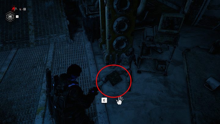 Za pomieszczeniem jest generator, który należy wyłączyć oraz przedmiot kolekcjonerski - Tabliczka z leksygramami - Akt 2 Rozdział 5 - Mniejsze tajemnice | Solucja Gears 5 - Gears 5 - poradnik do gry