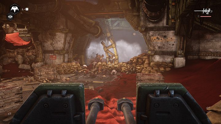 Gdy tylko Jack weźmie się do roboty, wskocz za stery działa maszynowego i przygotuj się na odparcie szturmu nieprzyjaciół - Akt 3 Rozdział 2 - Rakietowy plan | Solucja Gears 5 - Gears 5 - poradnik do gry