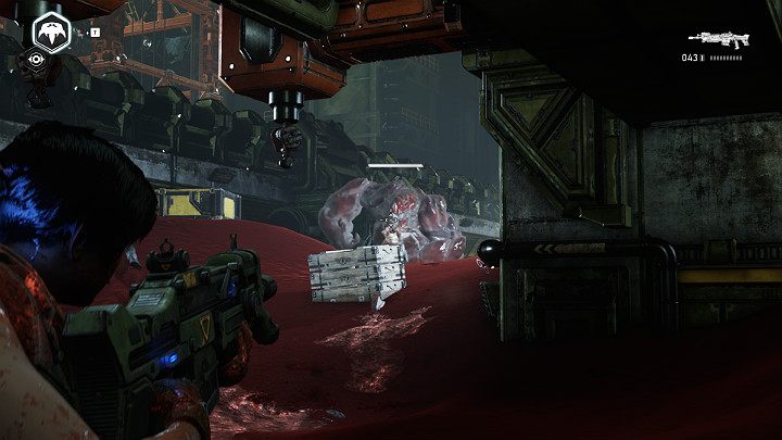 Do pokonania została jeszcze tylko jedna poważna przeszkoda - kurier, czyli większy stwór - Akt 3 Rozdział 2 - Rakietowy plan | Solucja Gears 5 - Gears 5 - poradnik do gry