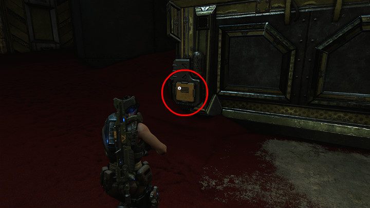 Po prawej stronie, w żółtej skrzynce znajdziesz jeden komponent - Akt 3 Rozdział 2 - Rakietowy plan | Solucja Gears 5 - Gears 5 - poradnik do gry