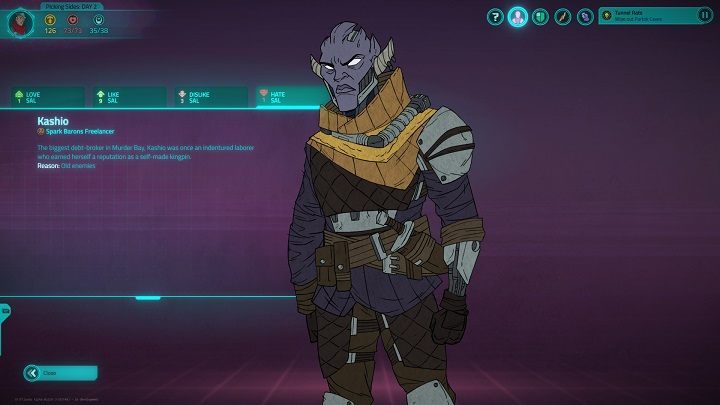 Kashio jest przykładem postaci, która nienawidzi nas od samego początku, jednak nie otrzymujemy z tego powodu żadnych kar. - 10 porad na start w Griftlands - Griftlands - poradnik do gry