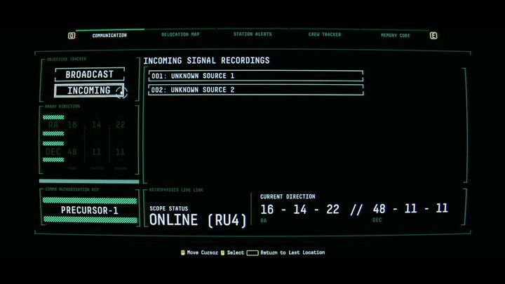 Wróć do systemu SAMa i przejdź do zakładki COMMUNICATION - Observation: Drugi spacer kosmiczny, nadanie wiadomości, solucja, etap 5 - Observation - poradnik do gry