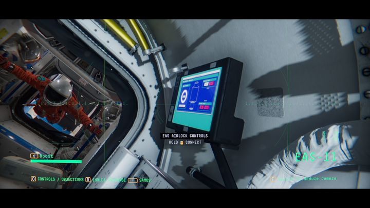 Połącz się z SPHERE i przejdź z Emmą do modułu EAS-11 - Observation: Drugi spacer kosmiczny, nadanie wiadomości, solucja, etap 5 - Observation - poradnik do gry