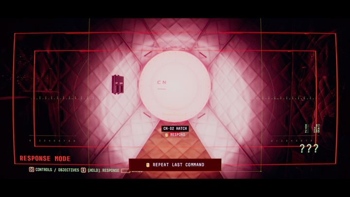 Podjedź do przodu i wciskając R powiadom Emmę o zamkniętym włazie - Observation: Druga stacja, solucja, etap 6 - Observation - poradnik do gry