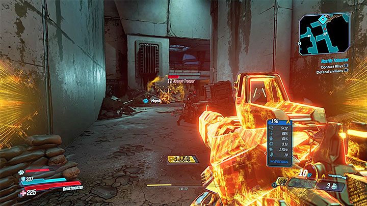 Zaczekaj aż zostaniecie wpuszczeni do sojuszniczej bazy i przejdź przez tę liniową lokację w towarzystwie Lorelei - Hostile Takeover | Solucja Borderlands 3 - Borderlands 3 - poradnik do gry