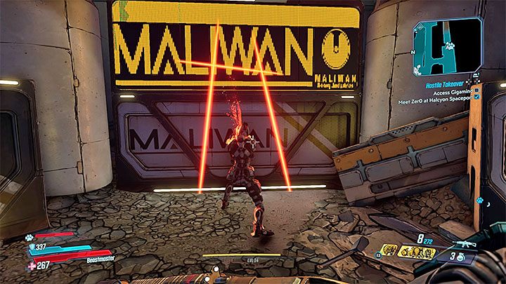 Z Zer0 musisz spotkać się w zaznaczonym na mapie porcie kosmicznym Halcyon Spaceport - Hostile Takeover | Solucja Borderlands 3 - Borderlands 3 - poradnik do gry