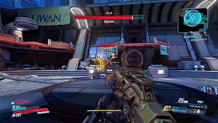 Druga faza walki rozpocznie się gdy Gigamind będzie już dysponował jedynie czerwonym paskiem zdrowia - Hostile Takeover | Solucja Borderlands 3 - Borderlands 3 - poradnik do gry