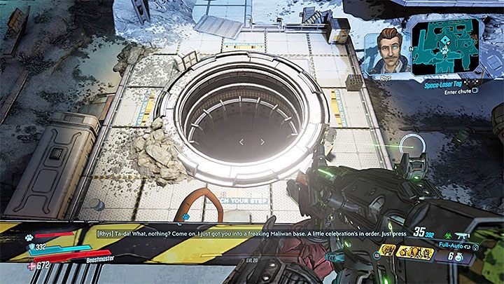 Kolejny cel misji to otwarcie szybu i po dotarciu do oznaczonego obszaru rozpoczną się walki - Space-Laser Tag | Solucja Borderlands 3 - Borderlands 3 - poradnik do gry